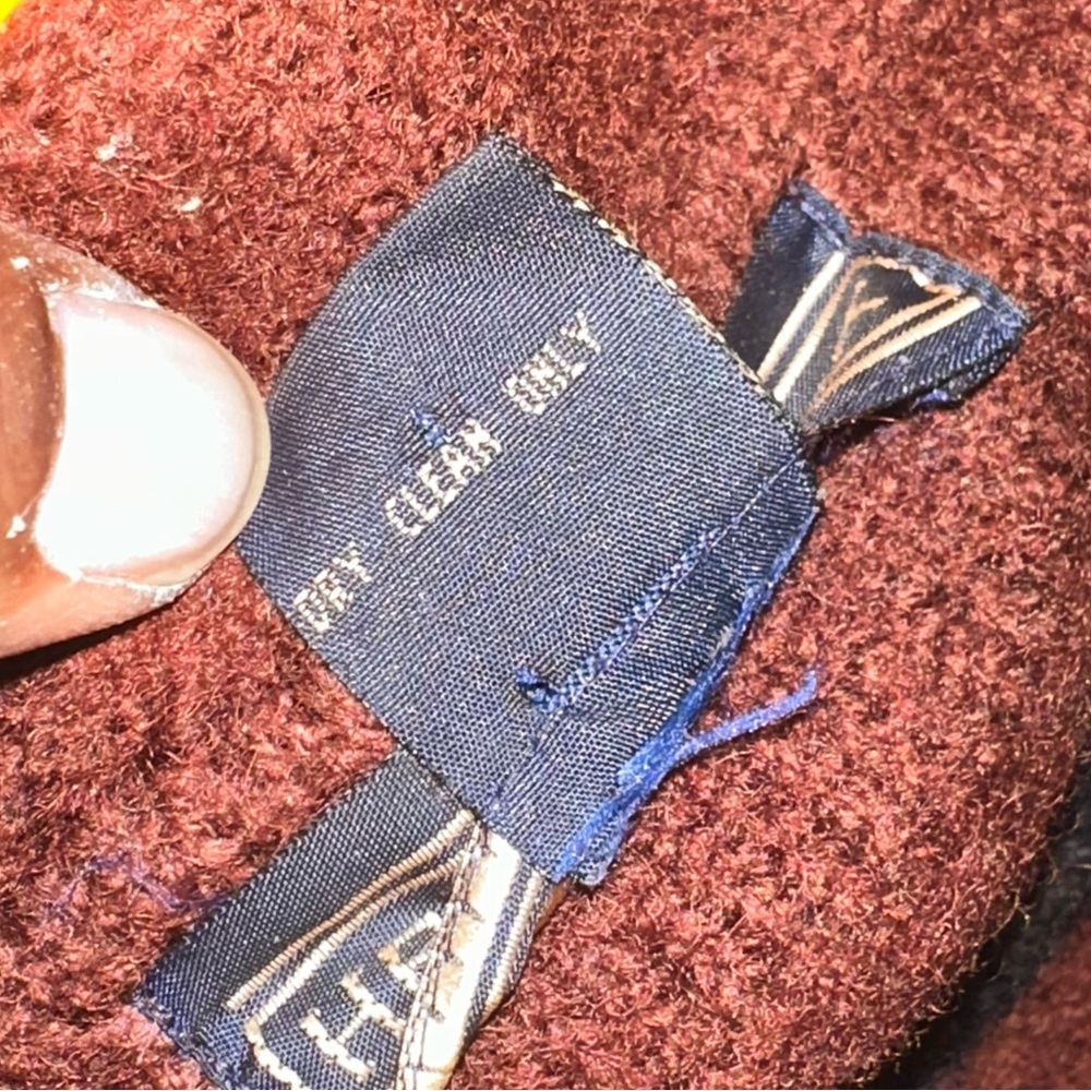 Vintage Herman Geist Brown Double Breasted 100% Wool Brown Cardigan Size Medium - Picture 3 of 7
